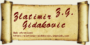 Zlatimir Gidaković vizit kartica